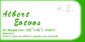 albert eotvos business card